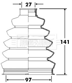 BORG & BECK Paljekumisarja, vetoakseli BCB2418